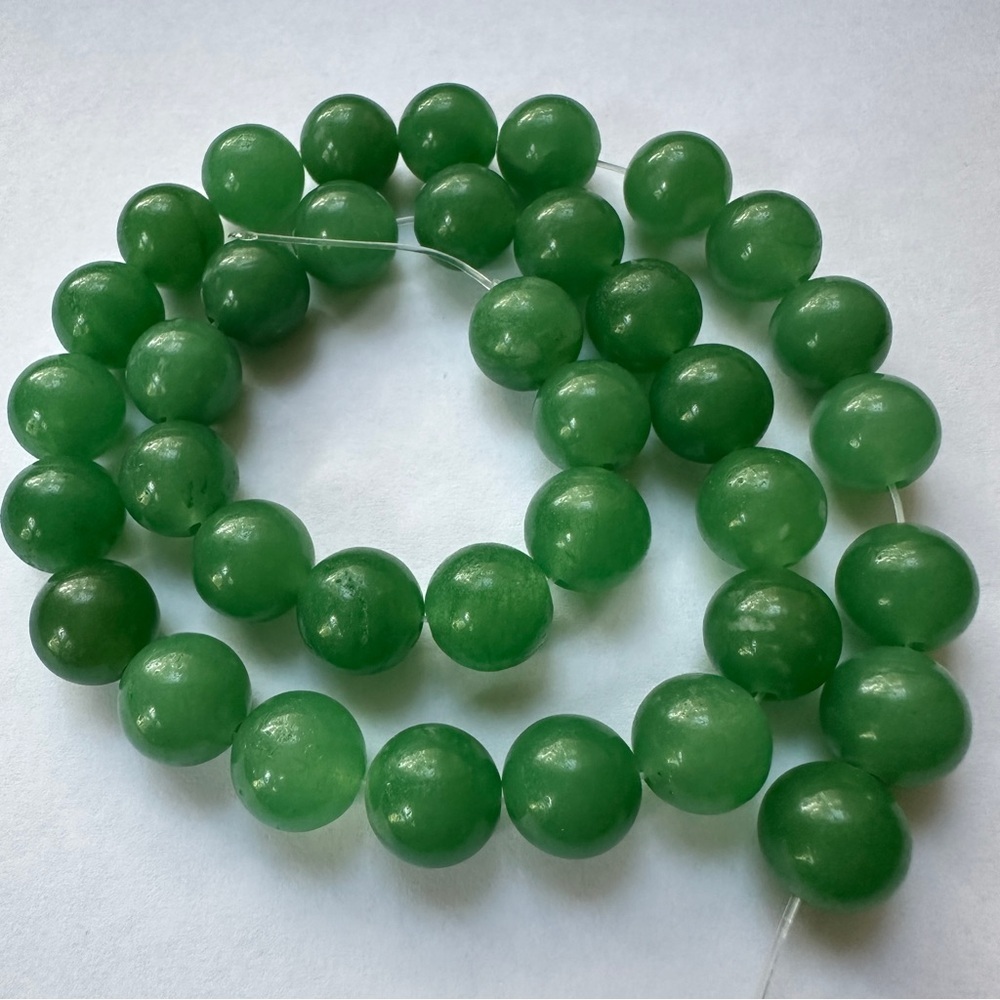 Green Aventurine 10mm Natural Stone Beaded Stretchy Bracelet Size 7